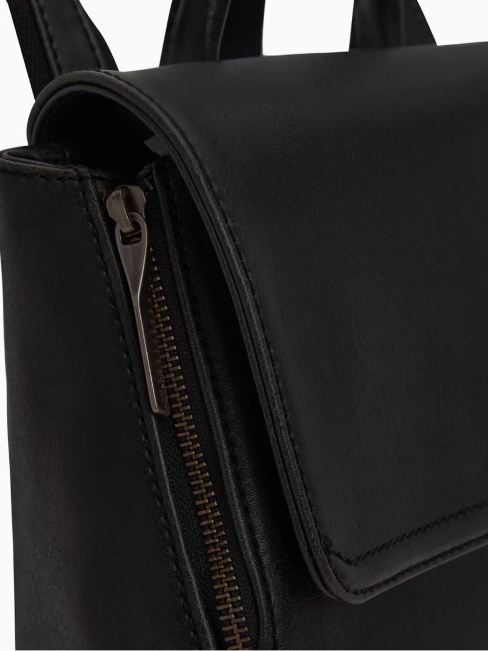Matt & Nat Black Vegan Leather Flap Backpack - Picture 9 of 9